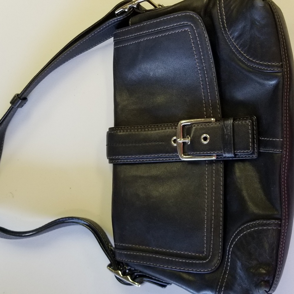Black Leather Coach Purse